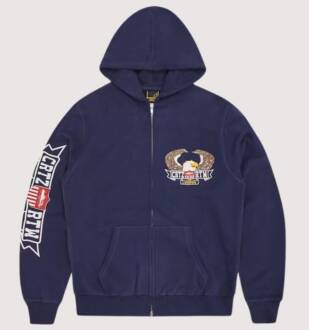 Corteiz Dipset Zip-Up Hoodie Navy