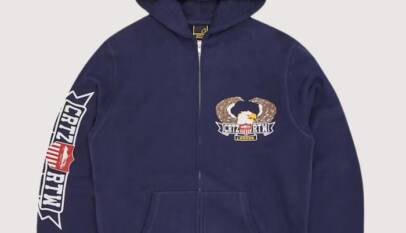 Corteiz Dipset Zip-Up Hoodie Navy