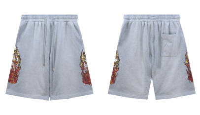 Who Decides War Flame Glass Shorts Grey
