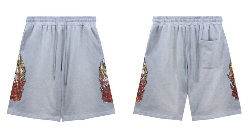 Who Decides War Flame Glass Shorts Grey
