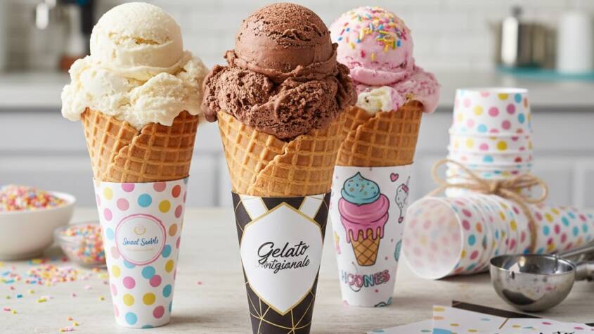 Ice cream cone wrappers