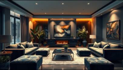 Trendy Interiors Enhanced by Rich Cabinets