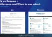 Are CV and Resume the Same?