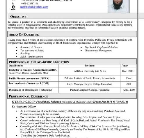 What UAE employers look for in a CV?